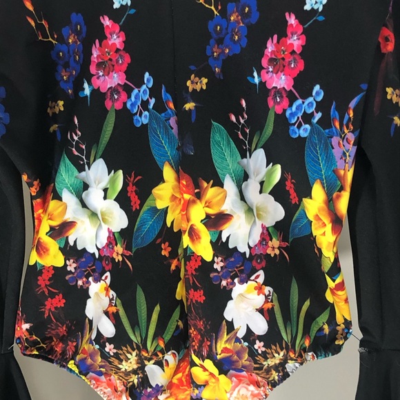 Custom floral dance costume/bodysuit - Picture 3 of 5